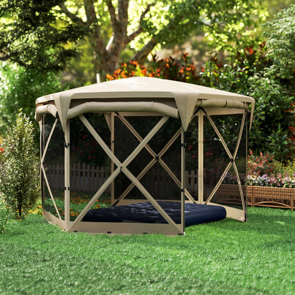 Šestihranný pop-up pavilon 3.5x3m, vodotěsný zahradní stan UV30+