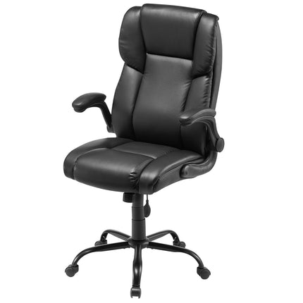 High Back Executive Office Chair – Flip-Up Arms, Lumbar