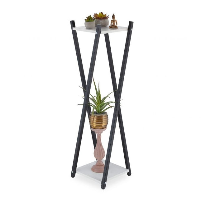 Hoge bloemensokkel met 2 planken