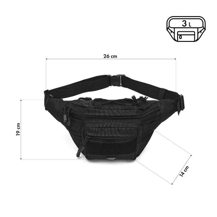 Ledvinka, černá – kompaktní, univerzální, unisex