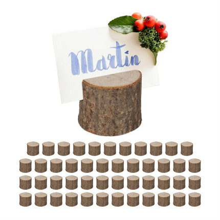 Holders for location cards, wooden set of 48