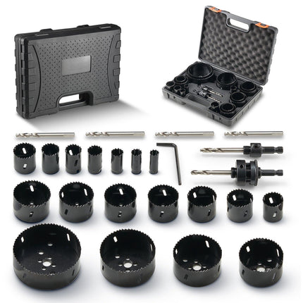 Hole Saw Kit, 18-Piece M42 Bi-Metal Set With Case
