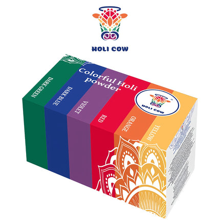 Barevný prášek Holi - sada 6x100g