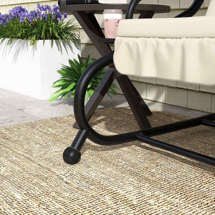 3-seat garden swing with adjustable roof and table