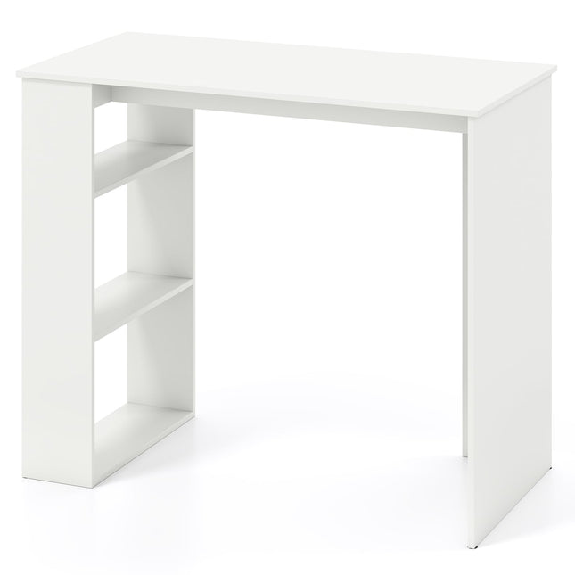 Bureau met boekenplank voor thuiswerk, 90 cm, wit