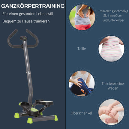 Stepper tréninkový stroj s LCD, madlem, nosnost 100 kg