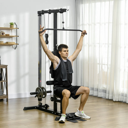 Domácí posilovna, veslovací trenažér, bez závaží, fitness vybavení do domácnosti, ocel, syntetická kůže, černá