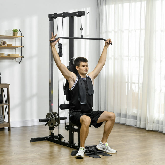 Domácí posilovna, veslovací trenažér, bez závaží, fitness vybavení do domácnosti, ocel, syntetická kůže, černá