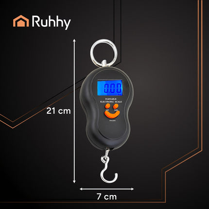 Hook Scale with LCD Display, 50kg Capacity, Tare Function