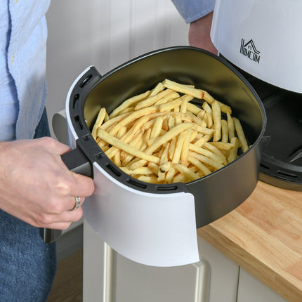 Horkovzdušná fritéza 2.5L, 1300W, nepřilnavý koš, bílá/černá