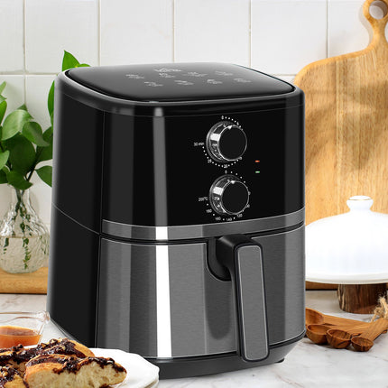 Horkovzdušná fritéza 4.5L, 1500W, příprava bez oleje, černá