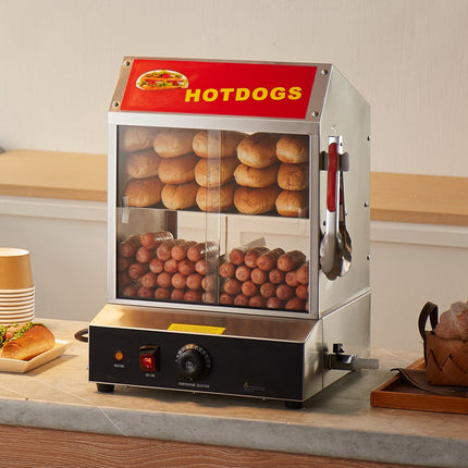 Hot Dog Steamer, 27L, 2-Tier, Temperature Control