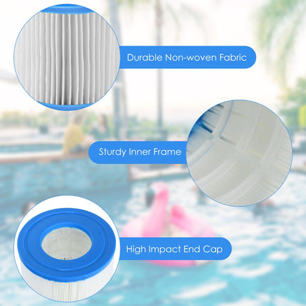 Hot Tub Filter Cartridges, 6-Pack, 10 x 8 cm
