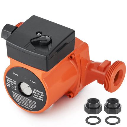 Hot Water Recirculating Pump, 220V 72W, 3-Speed, 50 L/min