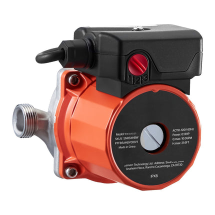 Hot Water Recirculating Pump, 38 LPM, 3-Speed, 100W