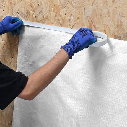 House Wrap Vapor Barrier 9 x 75 ft, 0.13 mm White
