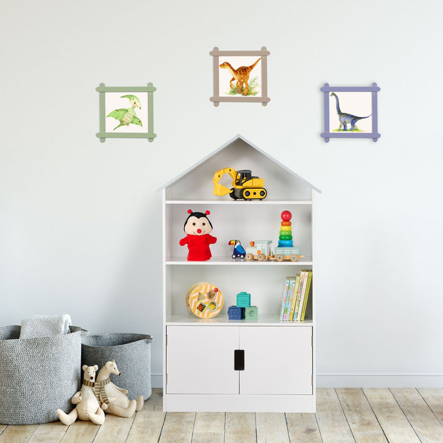 Plankje in de vorm van een huis voor kinderen