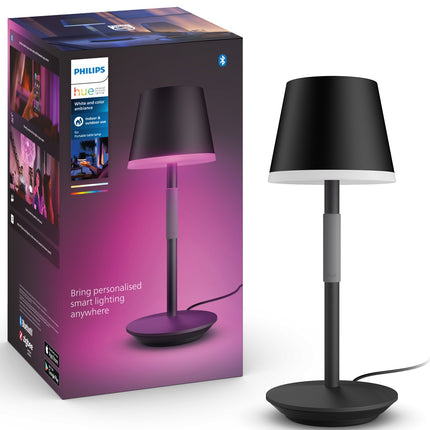 Hue Go přenosná stolní lampa černá/tmavě šedá