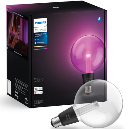 Hue Lightguide Globe Large 125mm E27 White and Color Ambiance