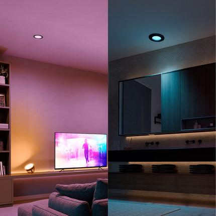 Hue Slim Downlight S 90mm White and Color Ambiance Black 1-pack