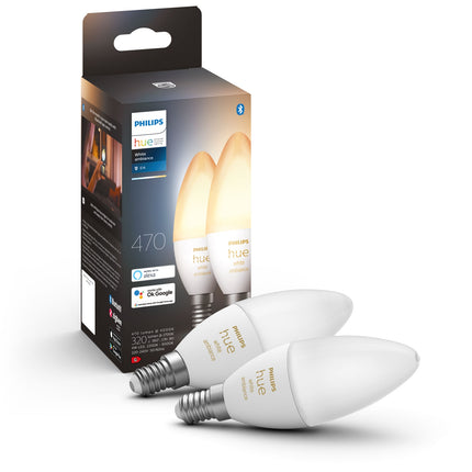 Hue White Ambiance E14 Crown 2 ks