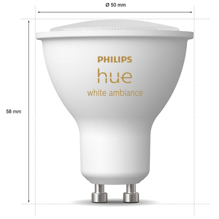 Hue White Ambiance GU10 3 ks