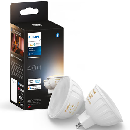 Hue White Ambiance GU5.3 MR16 12V 400lm 2er-Pack