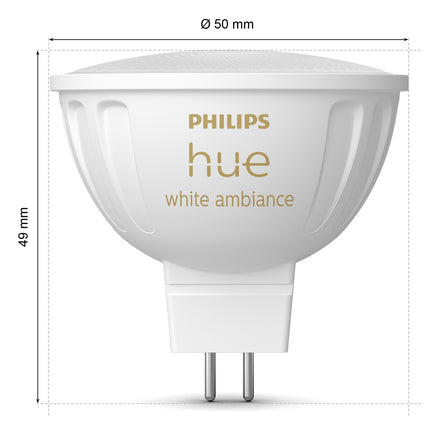 Hue White Ambiance GU5.3 MR16 12V 400lm 2er-Pack