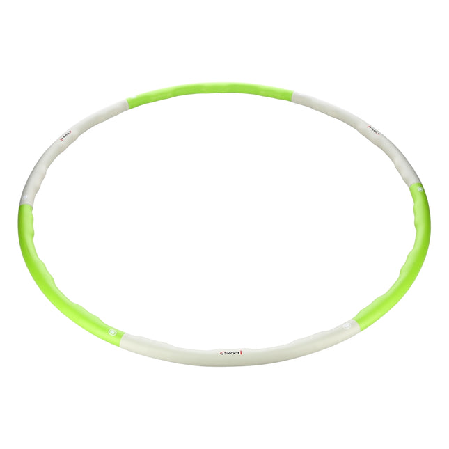 Hula hoop 100cm, fitness kruh zelená-šedá