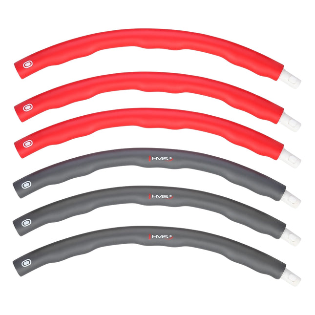 Hula Hoop 100cm, Rood-Grijze Fitnessring