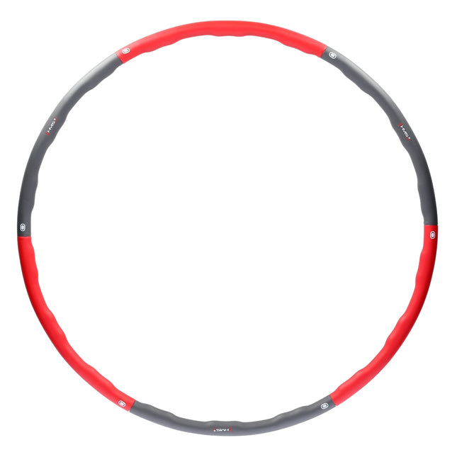 Hula Hoop 100cm, Rood-Grijze Fitnessring