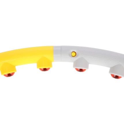 Hula hoop 85cm, fitness kruh šedá-žlutá