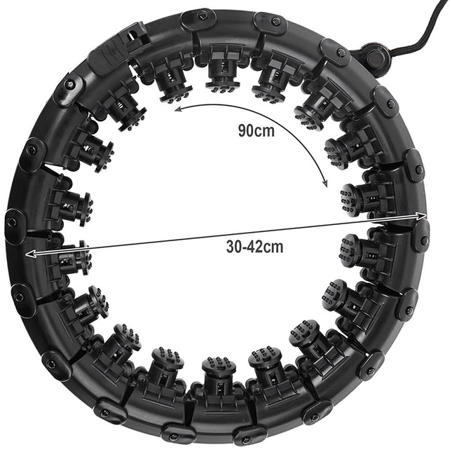 Hula hoop s masážními výstupky + závaží Trizand 25208