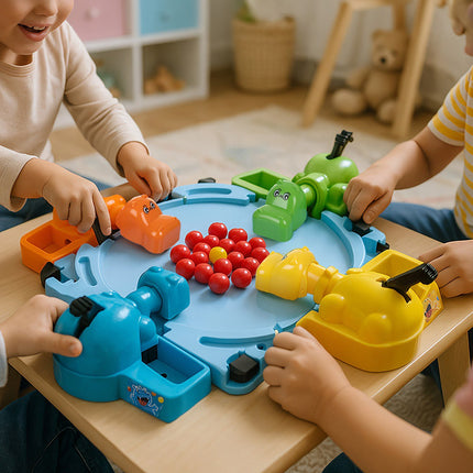 Arkádová hra Hungry Hippos pro děti, rodinná zábava, 2-4 hráči