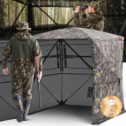 Hunting Blind, 2-3 Person 360 See-Through, Carry Bag