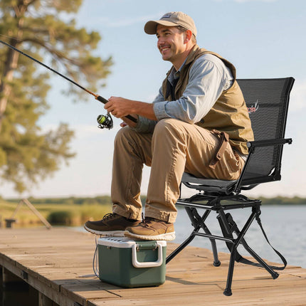 Hunting Chair, 360 Silent Swivel, Foldable, 136 kg