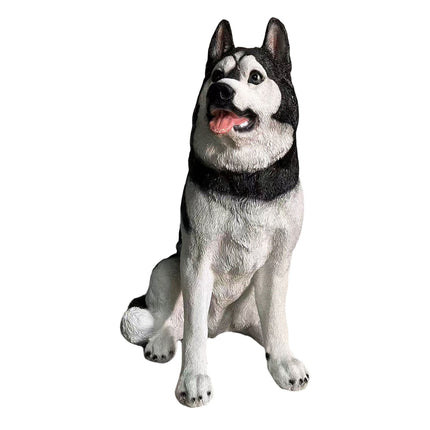 Zahradní socha psa husky, polyresin, 86 cm