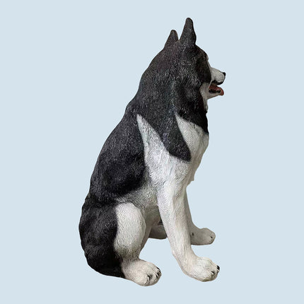 Zahradní socha psa husky, polyresin, 86 cm