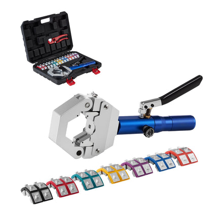 Hydraulic A/C Hose Crimper Kit, 7 Dies, Carry Case