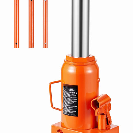 Hydraulic Bottle Jack, 30 Ton, 11.22–18.66 in Lift