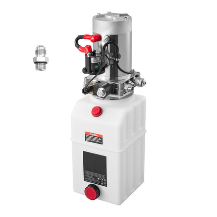Hydraulic Power Unit Pump, 12V DC, Single-Acting, 7 Quart