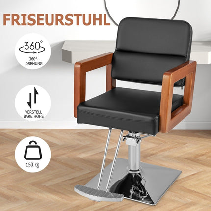 Hydraulické kadeřnické křeslo s otáčením 360°, nastavitelná výška