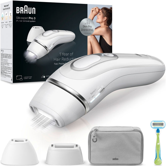 IPL epilátor s technologií SkinPro, 2 hlavice, pouzdro