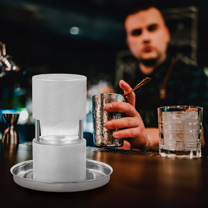 Ice Ball Press 2.4 In Aluminum, Tongs and Drip Tray