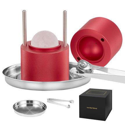 Ice Ball Press 2.4-Inch Aluminum Kit with Tong, Tray