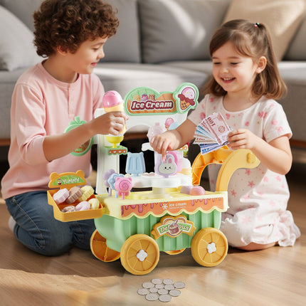 Ice Cream Cart Toy Set, 27-Piece, Lights and Sounds, Ages 3+