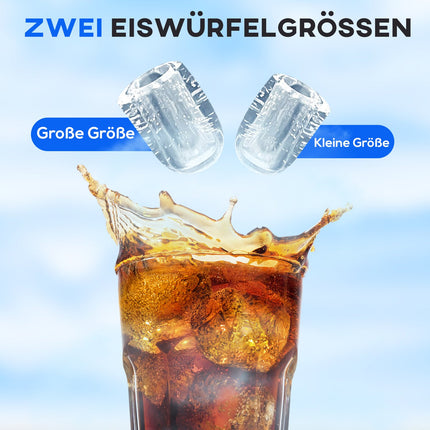 Ice machine 12Kg/24H with LED screen and self-cleaning
