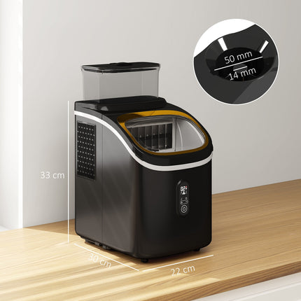 Výrobník ledu, 15kg/24h, nádržka 1.5L, LED displej, černý