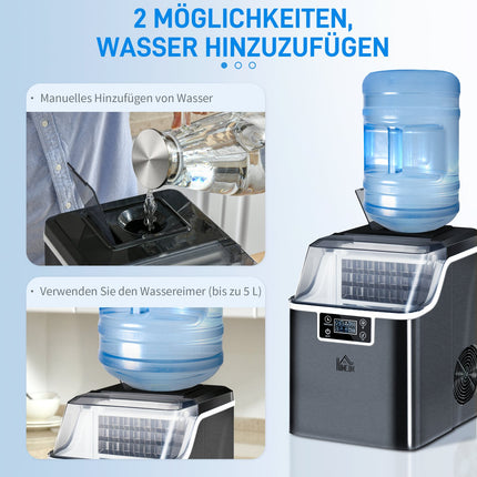 Výrobník kostek ledu, 20 kg/24 hodin, 2.3 l, samočisticí, černý