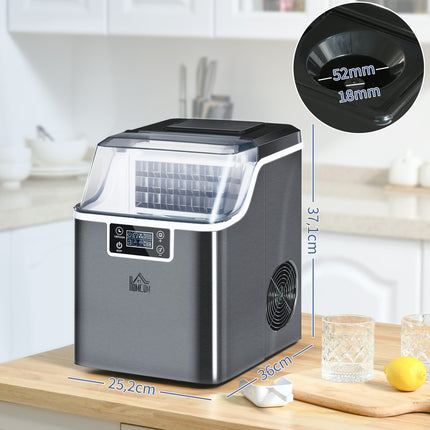 Výrobník kostek ledu, 20 kg/24 hodin, 2.3 l, samočisticí, černý